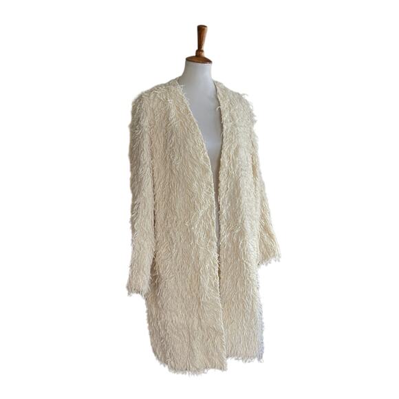 Helmut Lang Wool-Blend Fringe Coat, Size XS - Picture 9 of 10